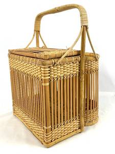lot 66 image: Romantic Vintage Wicker Picnic Basket