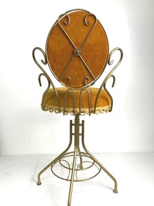 lot 150 image: Vintage Velvet Upholstered Vanity Stool