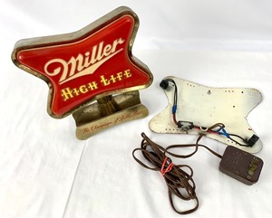 lot 228 image: Vintage Miller High Life Champagne of Bottle Beer Electric Sign, No Bulb