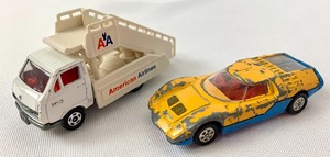 lot 247 image: Six Vintage 1970s Collectible Toy Cars - Tomica and Corgi