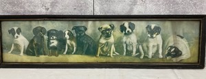 lot 97 image: Two Framed Vintage Prints of Puppies and Chicks- Guy Bedford, Gambril