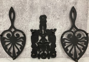 lot 44 image: Three Vintage Iron Trivets