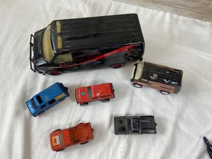 lot 305 image: Vintage Ertl A Team Van with Tonka & Tootsie Toy Vans Trucks