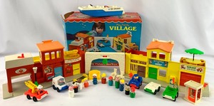 lot 253 image: Vintage Fisher-Price Play Family Village #997, Original Box and Accessories, and Sea Explorer Boat