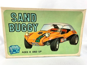 lot 259 image: Two Vintage Battery-Operated Toy Cars - Sears Sand Buggy, Radio Shack Van, Orig. Boxes