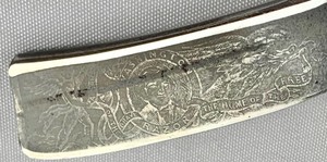 lot 277 image: Vintage Commemorative Washington Straight Razor by Wade & Butcher, Sheffield w Orig. Case