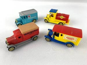 lot 341 image: A Set of Vintage Toy Trucks (4) and 3 Die-Cast Vehicle Coin Banks