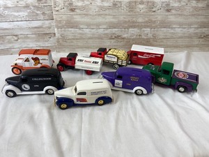 lot 321 image: 8 Vintage Die Cast Model Truck Banks- Advertising- Ertl