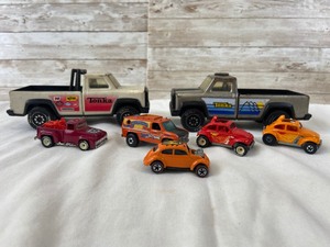 lot 283 image: 2 Vintage Tin Tonka Trucks & 5 Vintage Hot Wheels Die Cast- 1 Redline