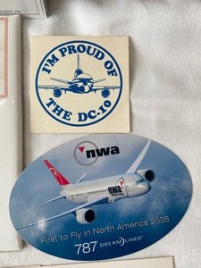 lot 291 image: Large Grouping of Vintage Airline Ephemera Seoul Olympics- Northwest Orient, Air France, Regal Imperial & More