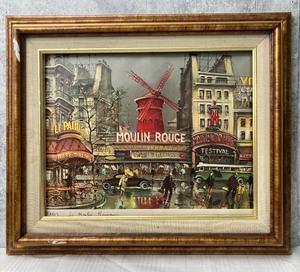 lot 39 image: Vintage Framed Print of the Moulin Rouge
