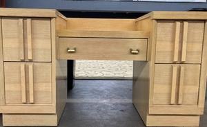 lot 159A image: Ballman Cummings Mid-Century Blonde Mirrored Vanity