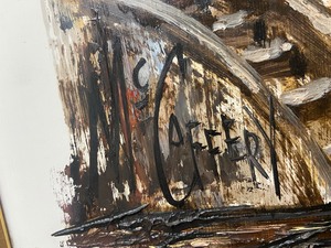 lot 115 image: Large Signed Original Oil Painting of the French Quarter by James McCaffery