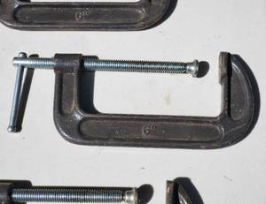 lot 54 image: (3) 6 C-Clamps Lot