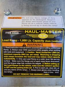 lot 15 image: Pair of Haul Master 1000 LB Ramps