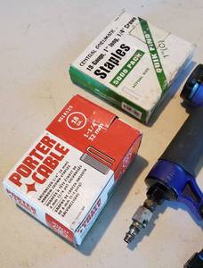 lot 130 image: Central Pneumatic Air Stapler Gun with Staples