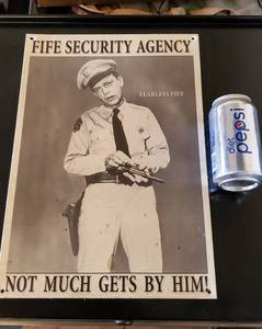 lot 121 image: Metal Fife Security Agency Sign