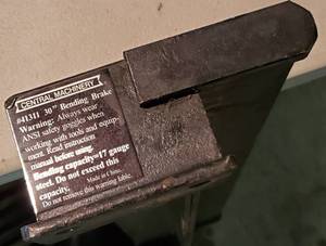 lot 103 image: Workbench Mounted Central Machinery 16 Sheet Metal Bending Brake
