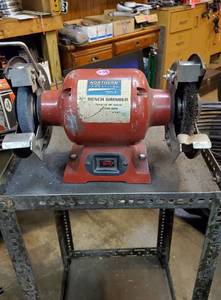 lot 139 image: Northern Industries Grinder Mounted on a Rolling Cart