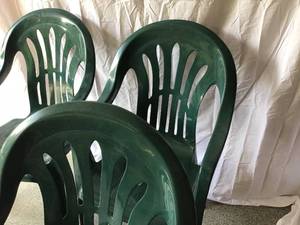 Pool Chairs, Set of 4, Green