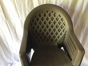 Brown Patio Chairs, Set of 8