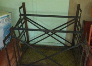lot 19 image: (3) Metal Racks.  Welded
