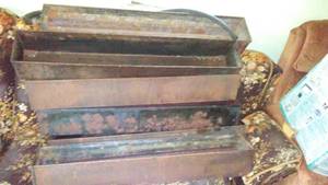lot 26 image: (6) Metal Troughs. (40 x 6.5 x 6.5)