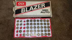 lot 31 image: Ammo Blazer 380 auto- QTY.42.