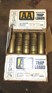 lot 49 image: Winchester 12 Gauge Trap Load - 8 shot.  Qty 75