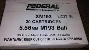 lot 61 image: Federal XM193, 5.56.