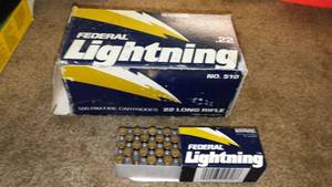lot 67 image: Federal Lightning 22, 10x50 boxes