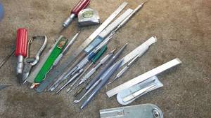 lot 110 image: Delicate hand tools- dental style and more.