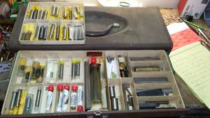 lot 113 image: Toolbox and Headspace gauge.