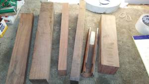 lot 130 image: Walnut lengths up to 15 in. long.