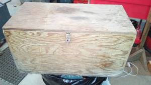 lot 145 image: Wood storage box  24x12x13H.