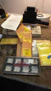 lot 161 image: Lewis Lead Remover, firing Pins, shotgun sights, Brownells clamp and more.