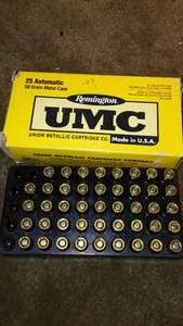 lot 175 image: Remington UMC 25 Auto QTY.44.