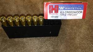 lot 176 image: Hornady 6.5 Creedmoor. Qty. 7.