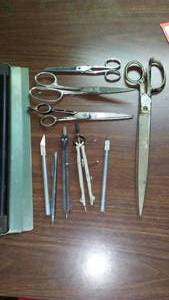 lot 226 image: Drafting tools & scissors.