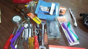 lot 240 image: Misc.  tools from the reloading center.