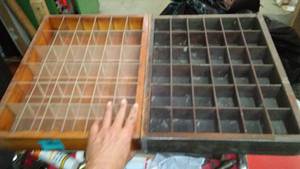 lot 414 image: Parts tray storage bins.