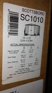 lot 516 image: Arrow Poly Plastic storage building. 10 x 10 foot.