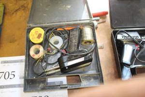 lot 734 image: Weller-Apex 8200N Soldering Gun  with Plastic Case, Spools of Solder