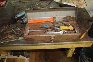 lot 743 image: Metal Tool Box  with Hand Tools