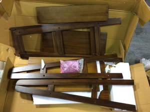 Casual Home 72 in. Warm Brown Wood 5-shelf Ladder Bookcase with Open Back Customer Returns See Pictures