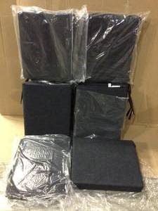 Storm Navy Small Square Outdoor Seat Cushion with Ties (2-Pack) Customer Returns See Pictures