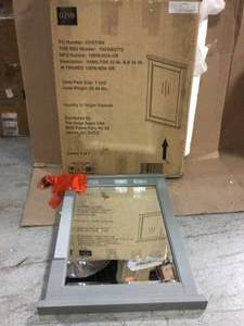 Home Decorators Collection 24.00 in. W x 32.00 in. H Framed Rectangular Bathroom Vanity Mirror in Gray Customer Returns See Pictures