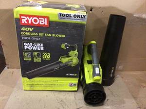 RYOBI 40V 110 MPH 525 CFM Cordless Battery Variable-Speed Jet Fan Leaf Blower (Tool-Only) Customer Returns See Pictures