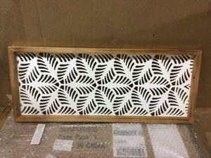 Carved Leaf Wood Wall Panel Customer Returns See Pictures