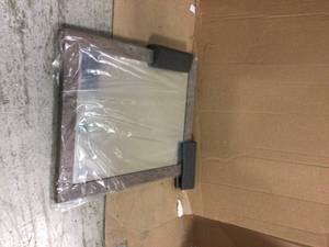 Medium Rectangle Distressed Grey Beveled Glass Modern Mirror (27.25 in. H x 21.25 in. W) Customer Returns See Pictures